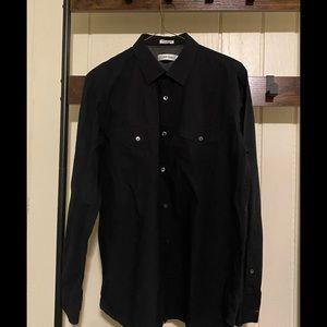 Large, Calvin Klein, black, Dress Shirt